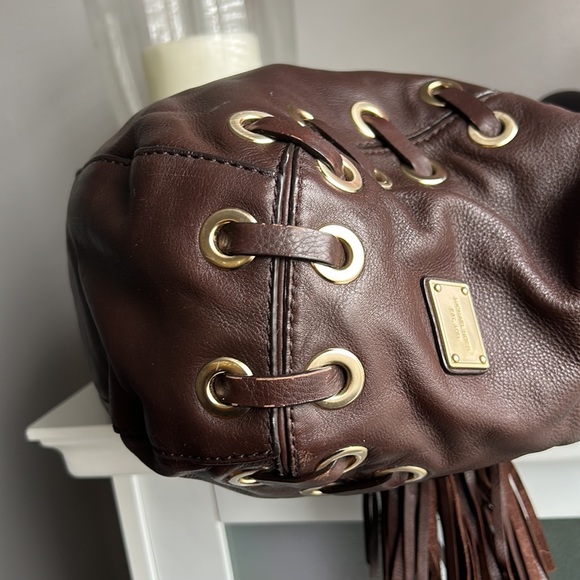 Michael Kors leather shoulder bag brown leather - Picture 4 of 6